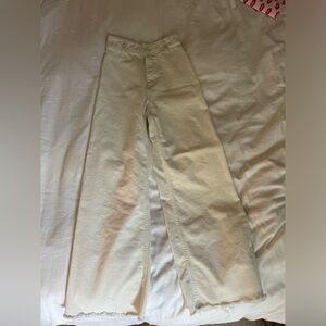 Zara high waisted - Marine wide leg white jean